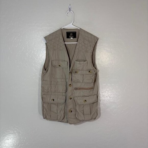 Orvis Vest Mens Small Tan Multi Pocket Outdoors Utility Fishing Hunting Safari - Picture 1 of 6